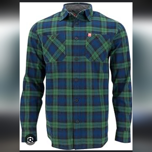 The American Outdoorsman Men's Long Sleeve Heavyweight Plaid Flannel Button Down - Picture 1 of 6